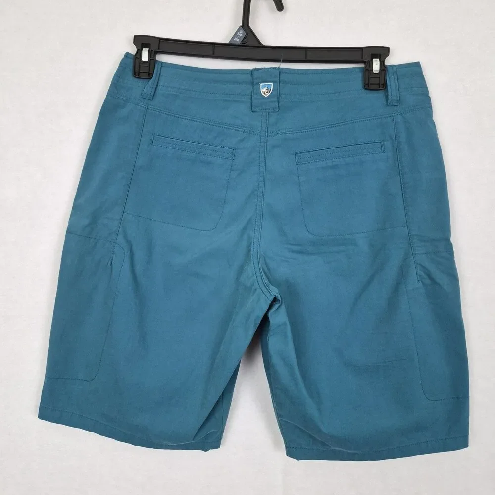 KUHL Spire Women's Hiking Short Size 10 Teal Blue Outdoors Crunchy Granola Walk